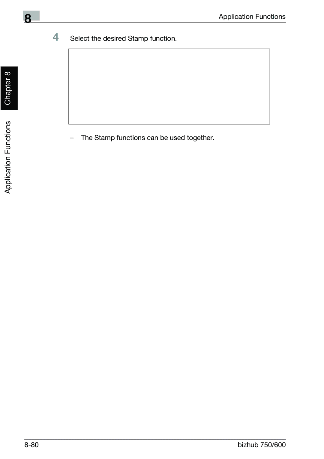 Konica Minolta 750 manual Application Functions Chapter 