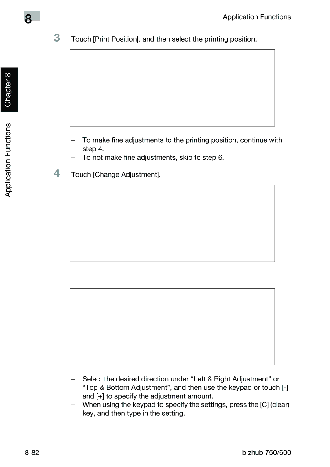 Konica Minolta 750 manual Application Functions Chapter 