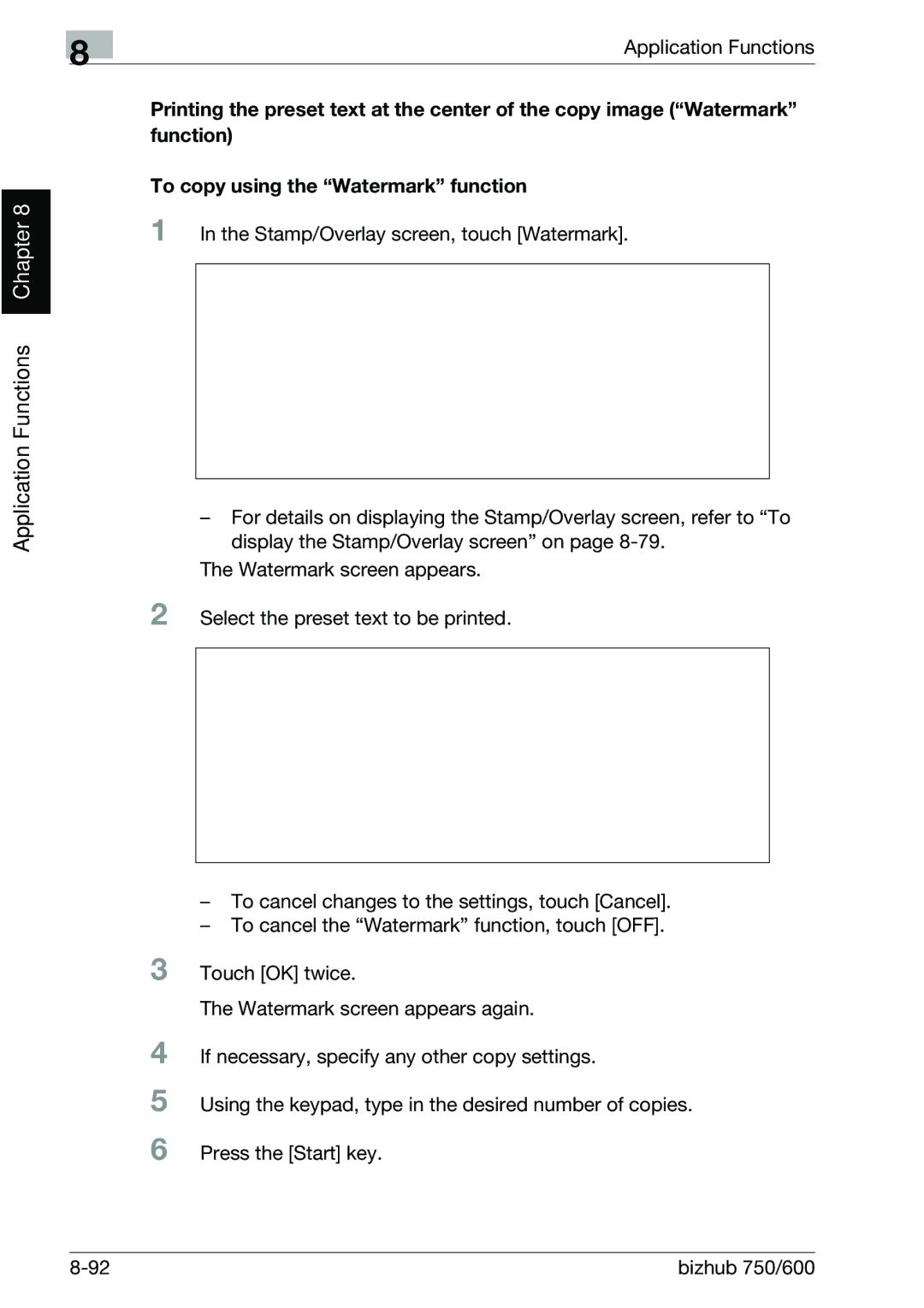 Konica Minolta 750 manual Application Functions Chapter 