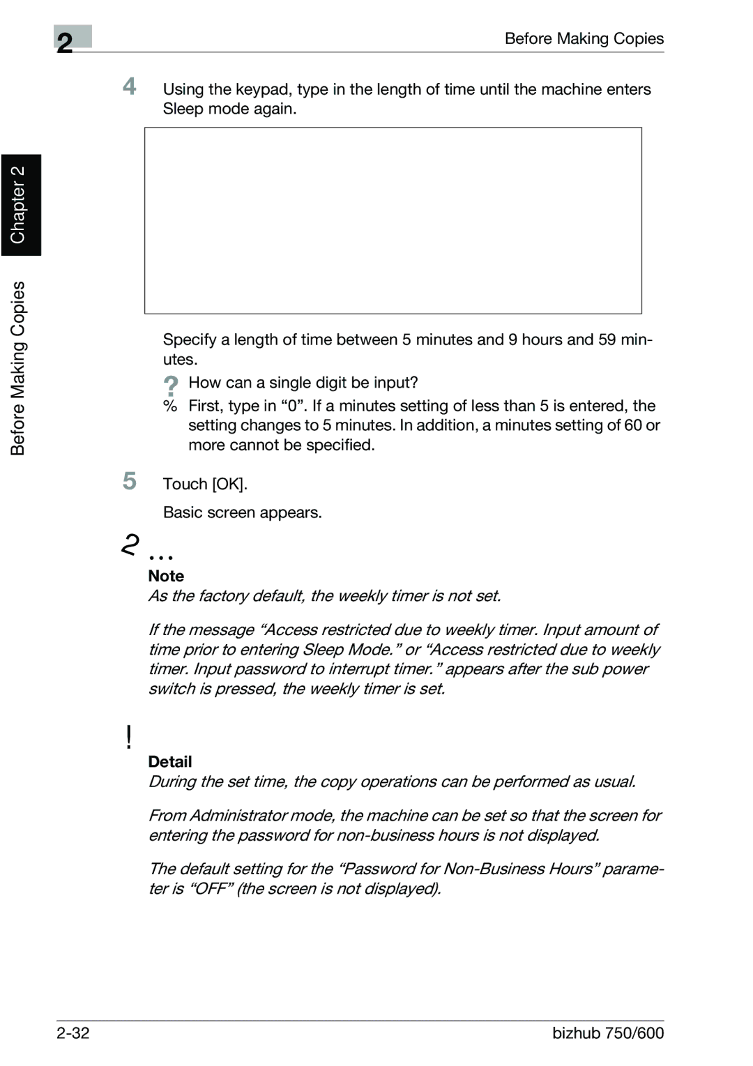 Konica Minolta 750 manual Before Making Copies Chapter 