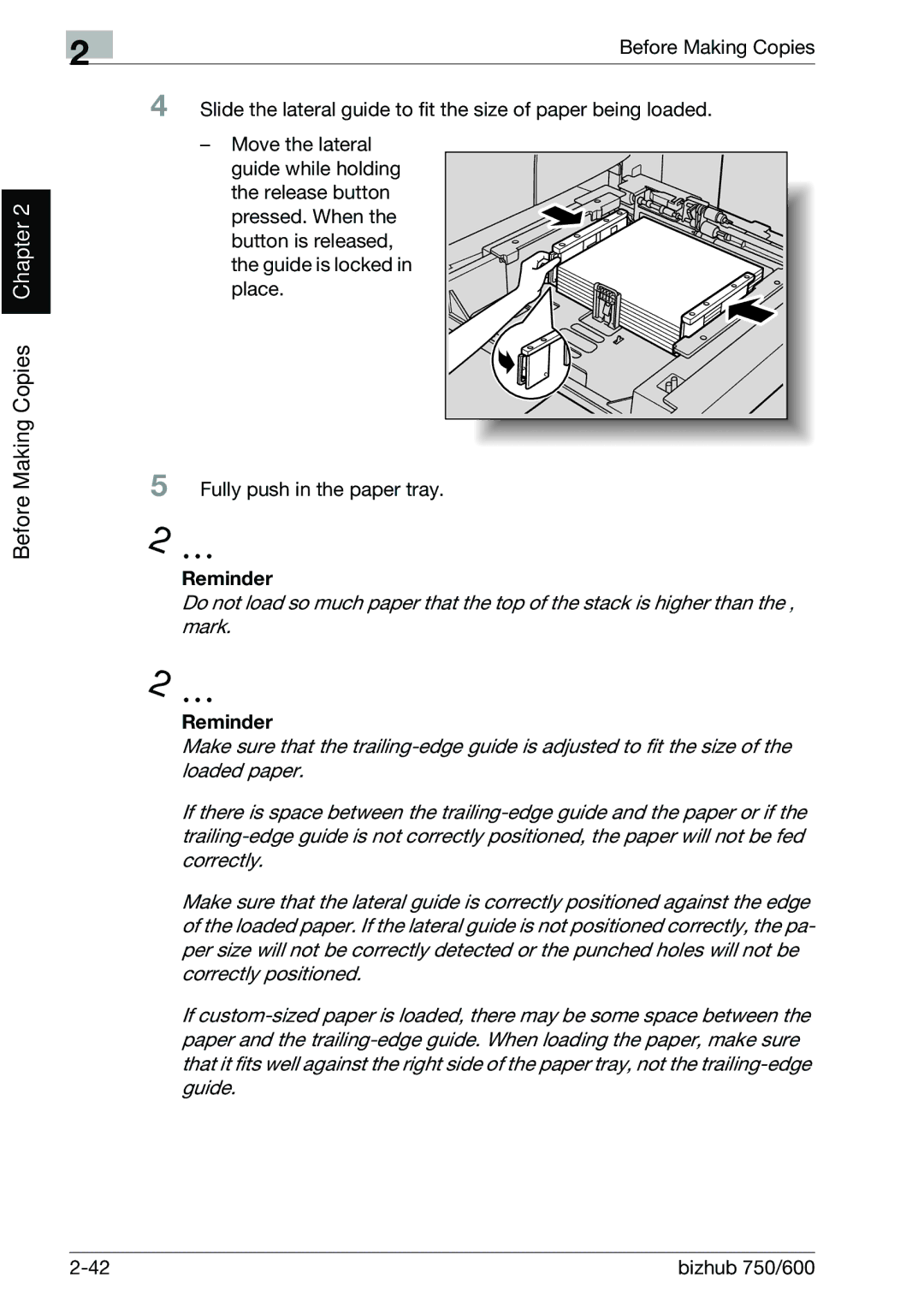 Konica Minolta 750 manual Before Making Copies Chapter 