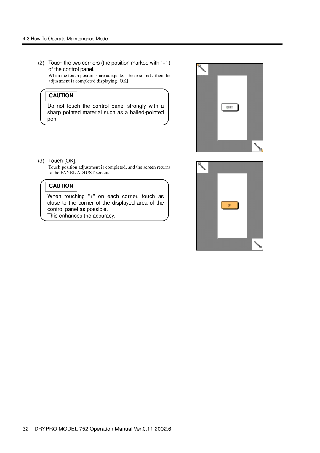 Konica Minolta 752 operation manual How To Operate Maintenance Mode 