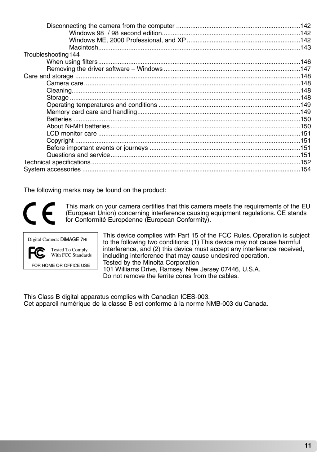 Konica Minolta 7Hi instruction manual 148 