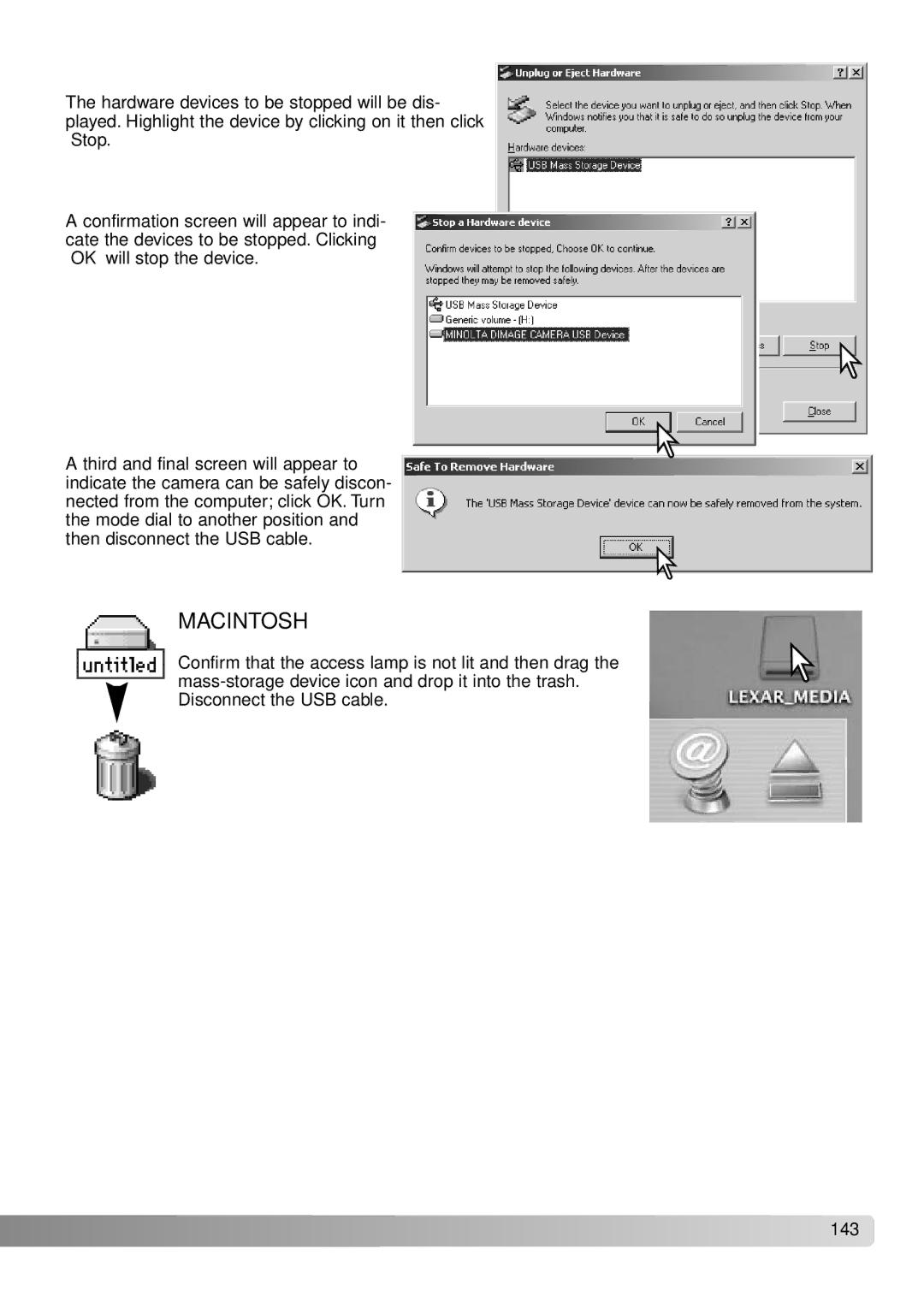 Konica Minolta 7Hi instruction manual 143 