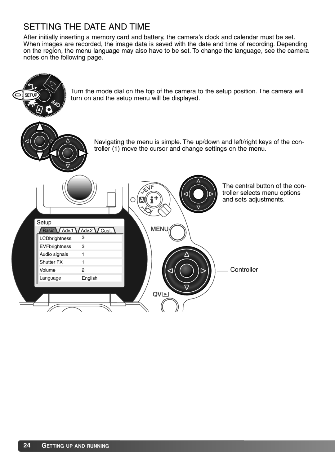 Konica Minolta 7Hi instruction manual Setting the Date and Time 