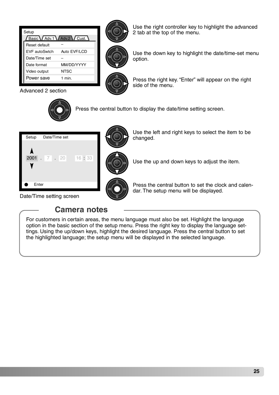 Konica Minolta 7Hi instruction manual Camera notes 