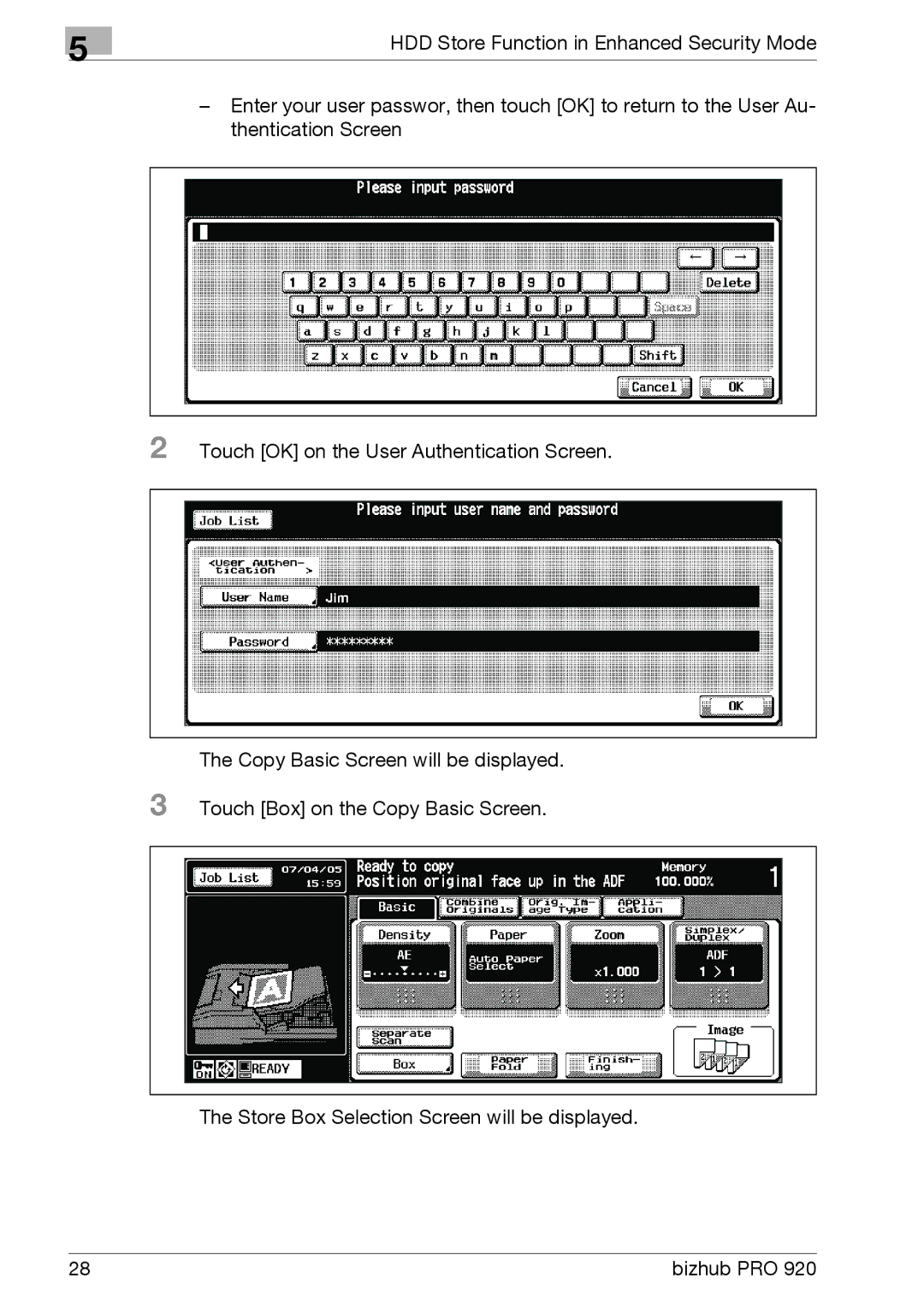 Konica Minolta 920 manual Bizhub PRO 