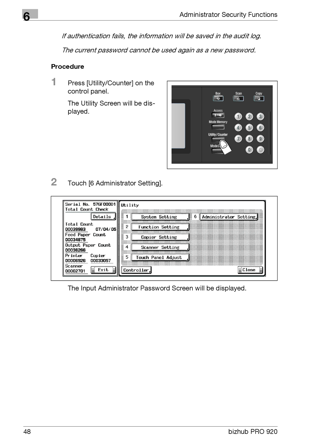 Konica Minolta 920 manual Procedure 