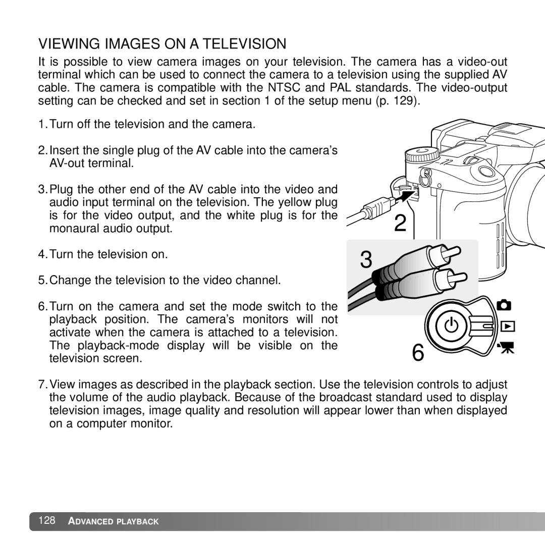 Konica Minolta A2 instruction manual Viewing Images on a Television 