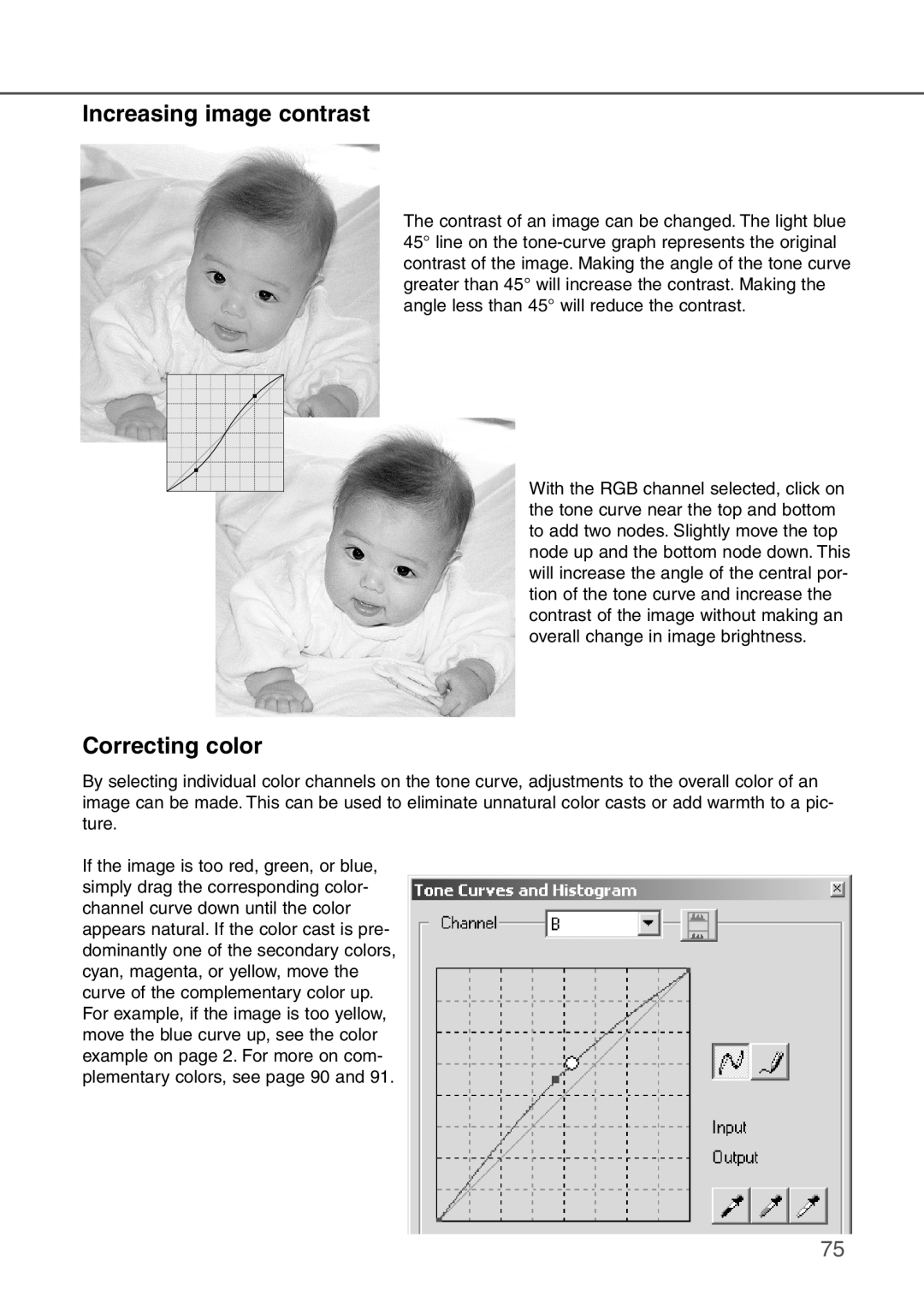 Konica Minolta AF-2840 instruction manual Increasing image contrast, Correcting color 