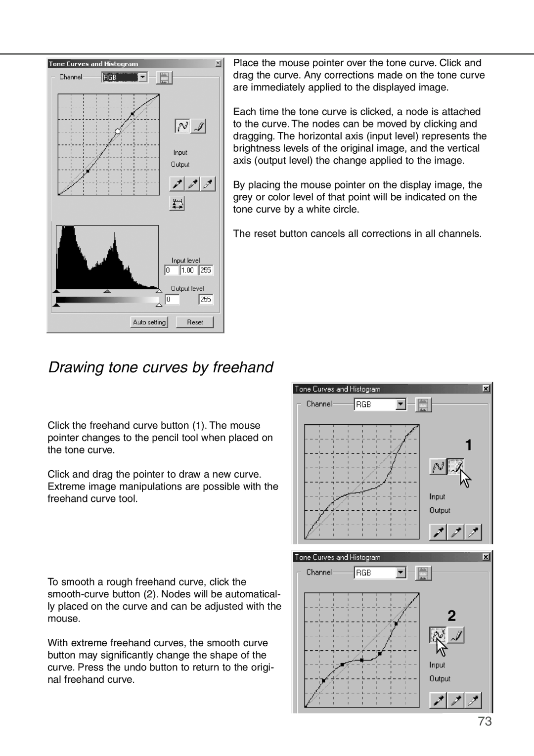 Konica Minolta AF-2840 instruction manual Drawing tone curves by freehand 