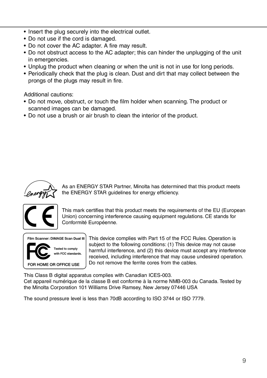 Konica Minolta AF-2840 instruction manual 