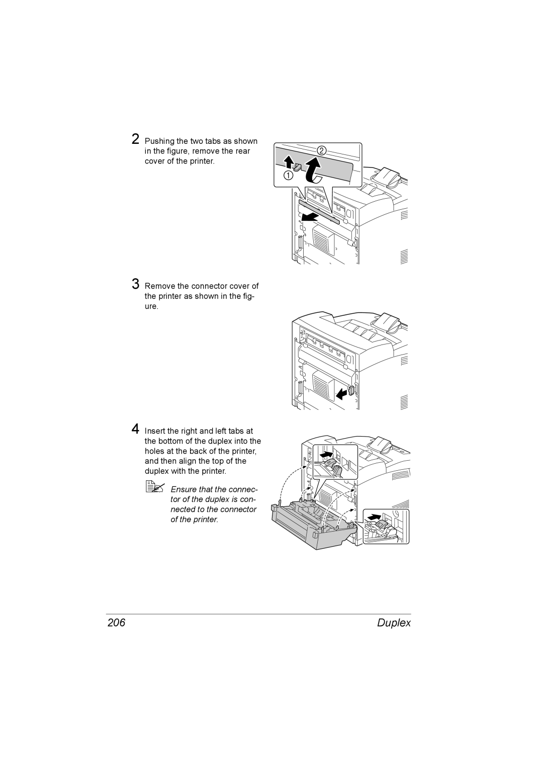 Konica Minolta bizhub 40p manual 206, Duplex 