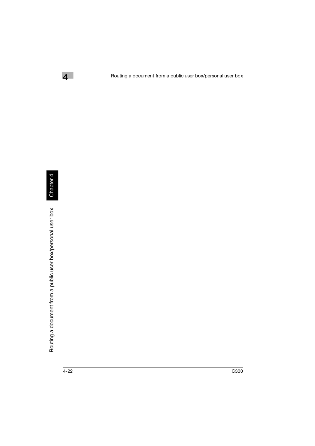 Konica Minolta bizhub C300 manual Routing a document from a public user box/personal user box 