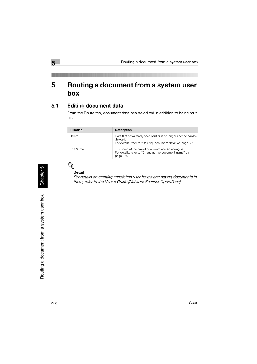 Konica Minolta bizhub C300 manual Routing a document from a system user box 