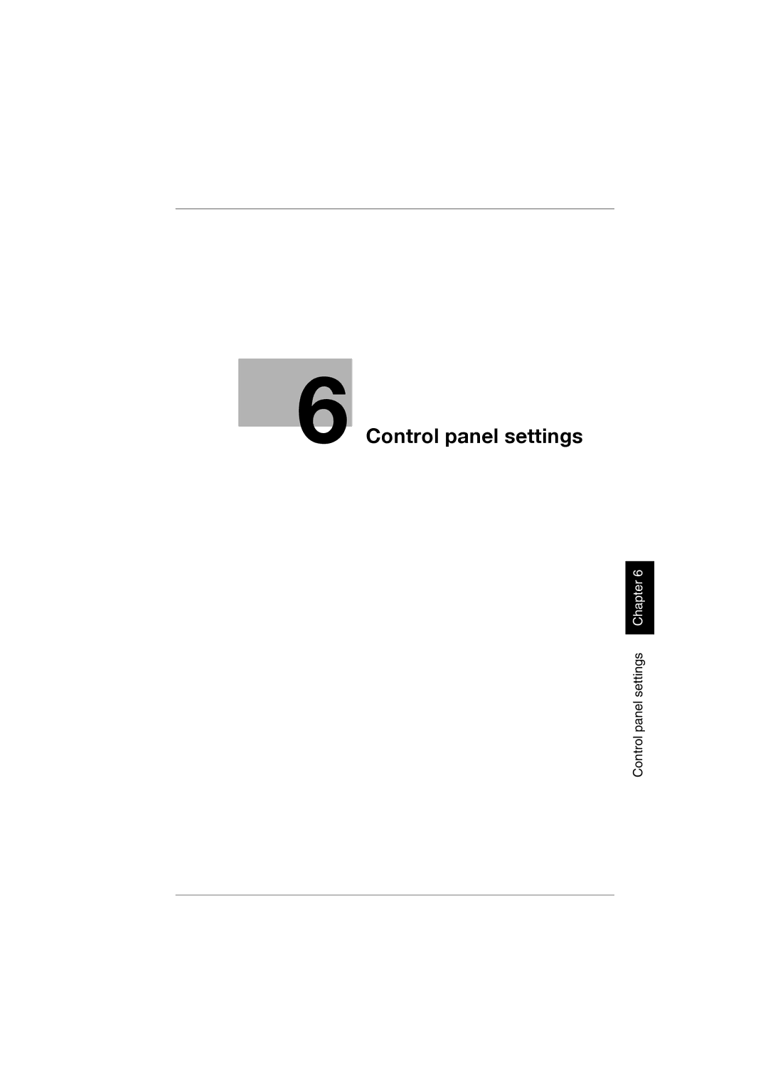 Konica Minolta bizhub C300 manual Control panel settings 