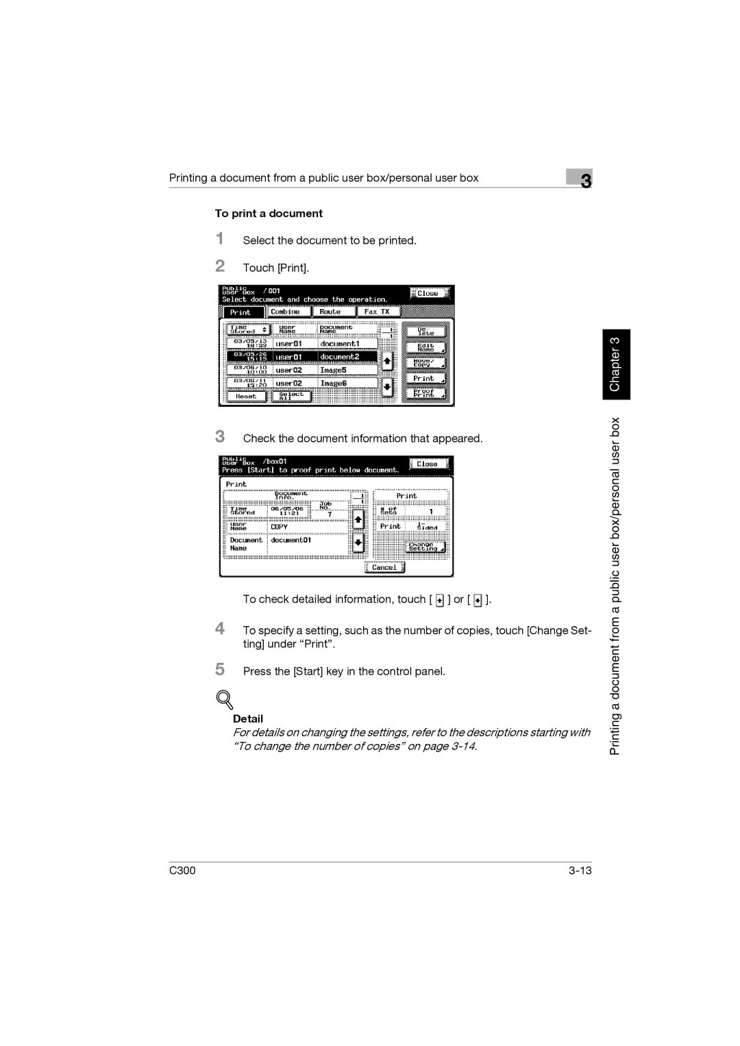 Konica Minolta bizhub C300 manual To print a document 