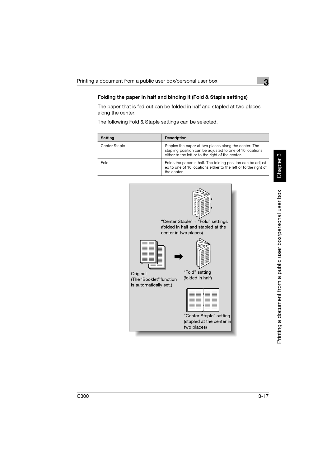 Konica Minolta bizhub C300 manual Printing a document from a public user box/personal user box 