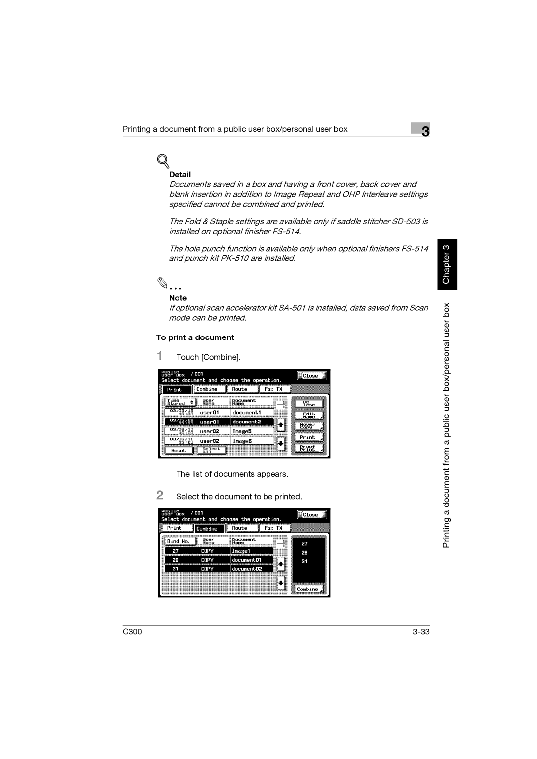 Konica Minolta bizhub C300 manual To print a document 