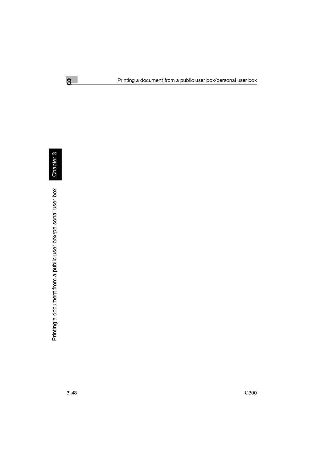 Konica Minolta bizhub C300 manual Printing a document from a public user box/personal user box 