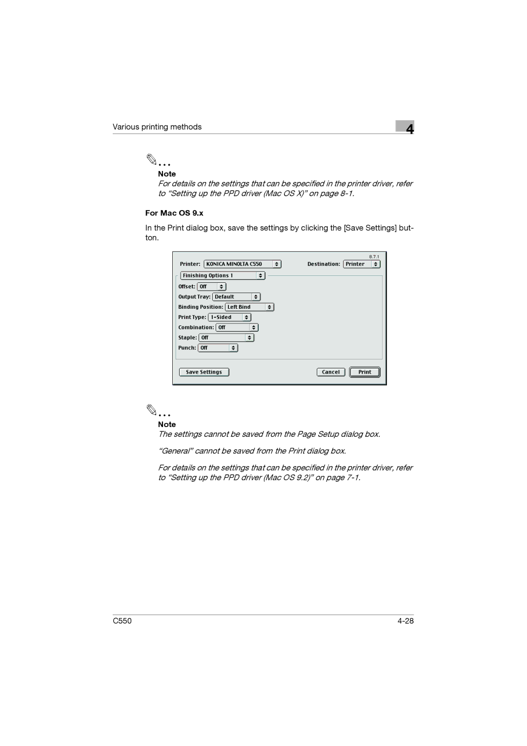 Konica Minolta bizhub C550 manual For Mac OS 