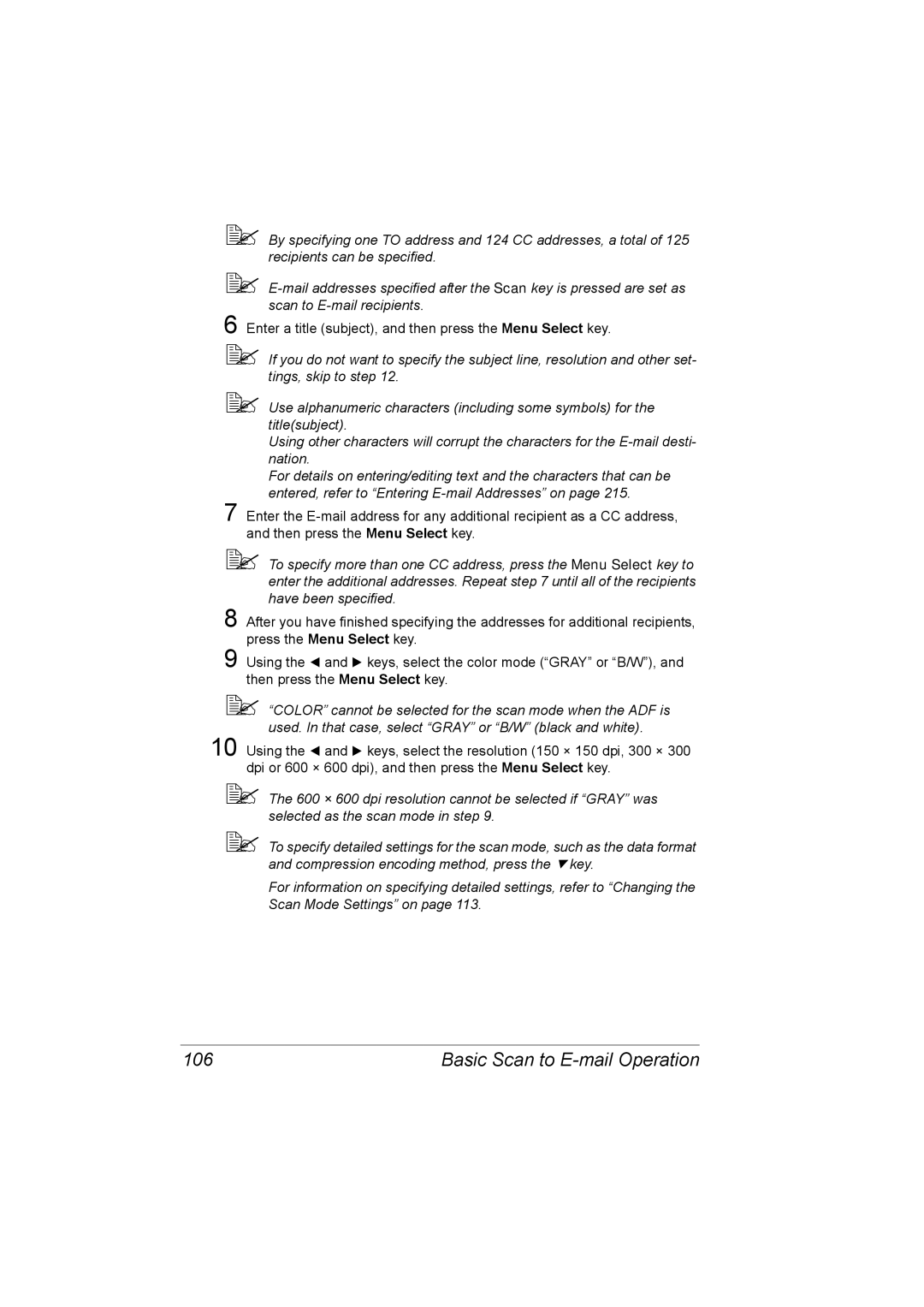 Konica Minolta C10 manual Basic Scan to E-mail Operation 