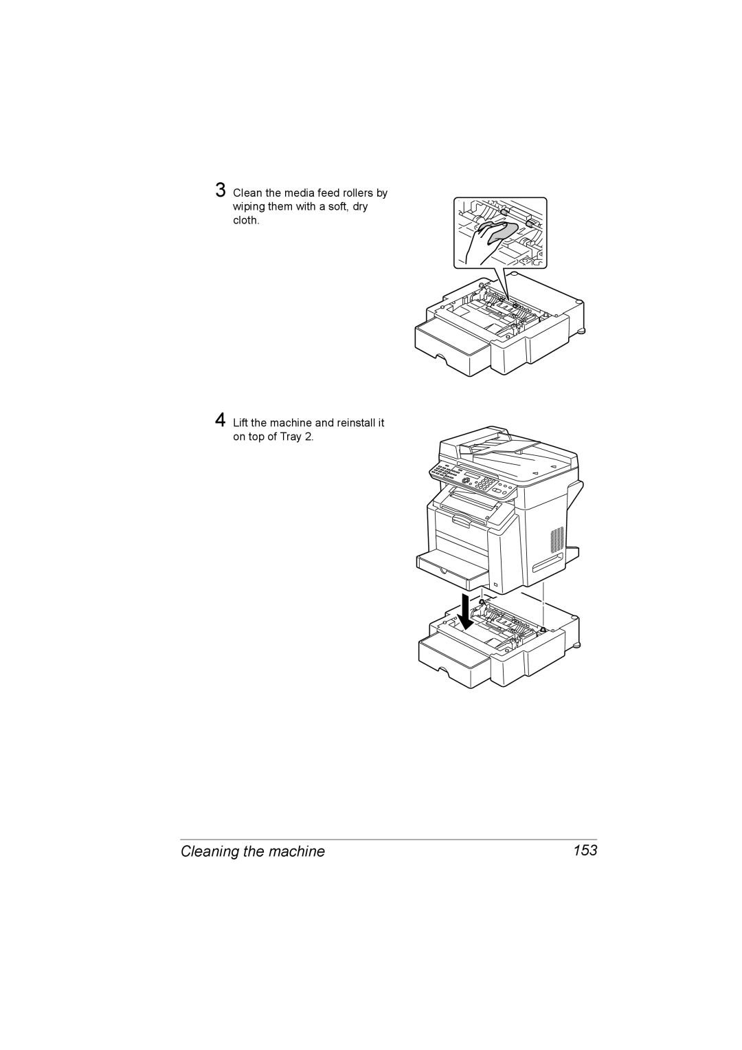 Konica Minolta C10 manual Cleaning the machine 153 