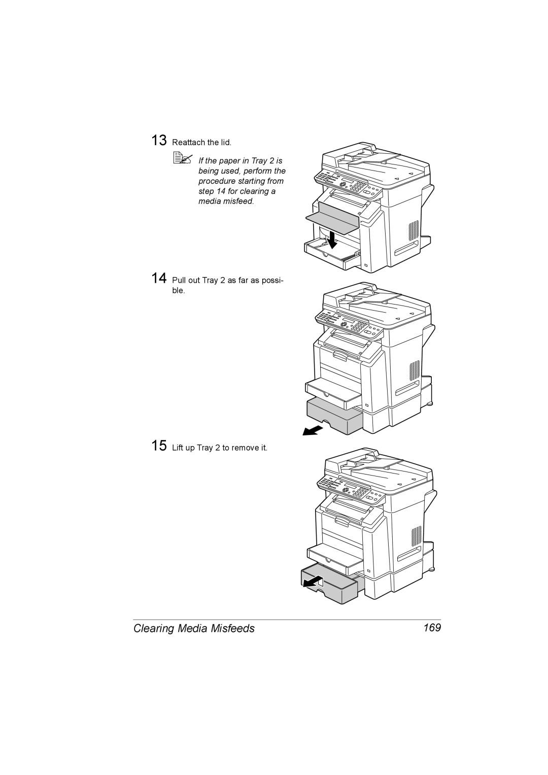 Konica Minolta C10 manual Clearing Media Misfeeds 169 