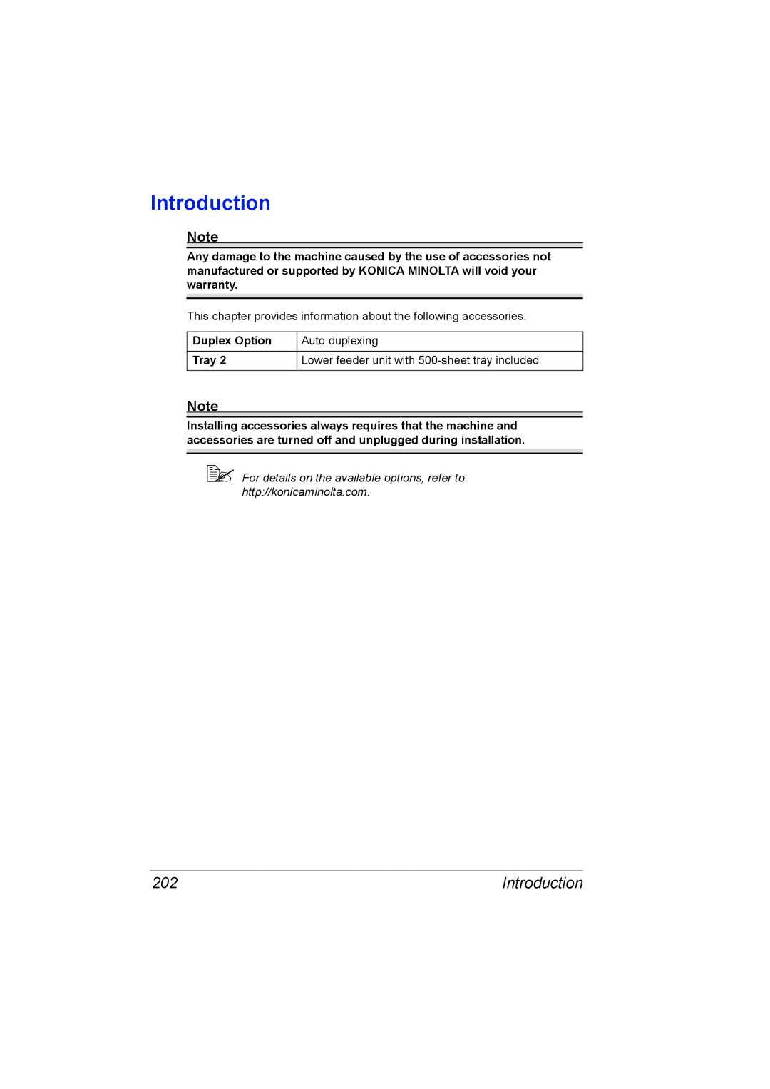 Konica Minolta C10 manual Introduction 