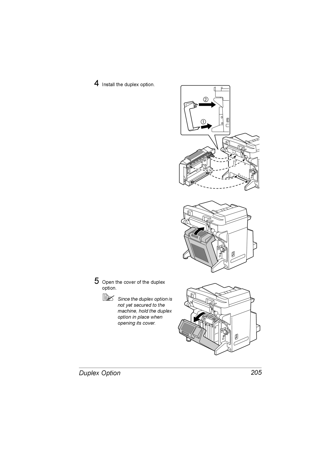 Konica Minolta C10 manual Duplex Option 205 