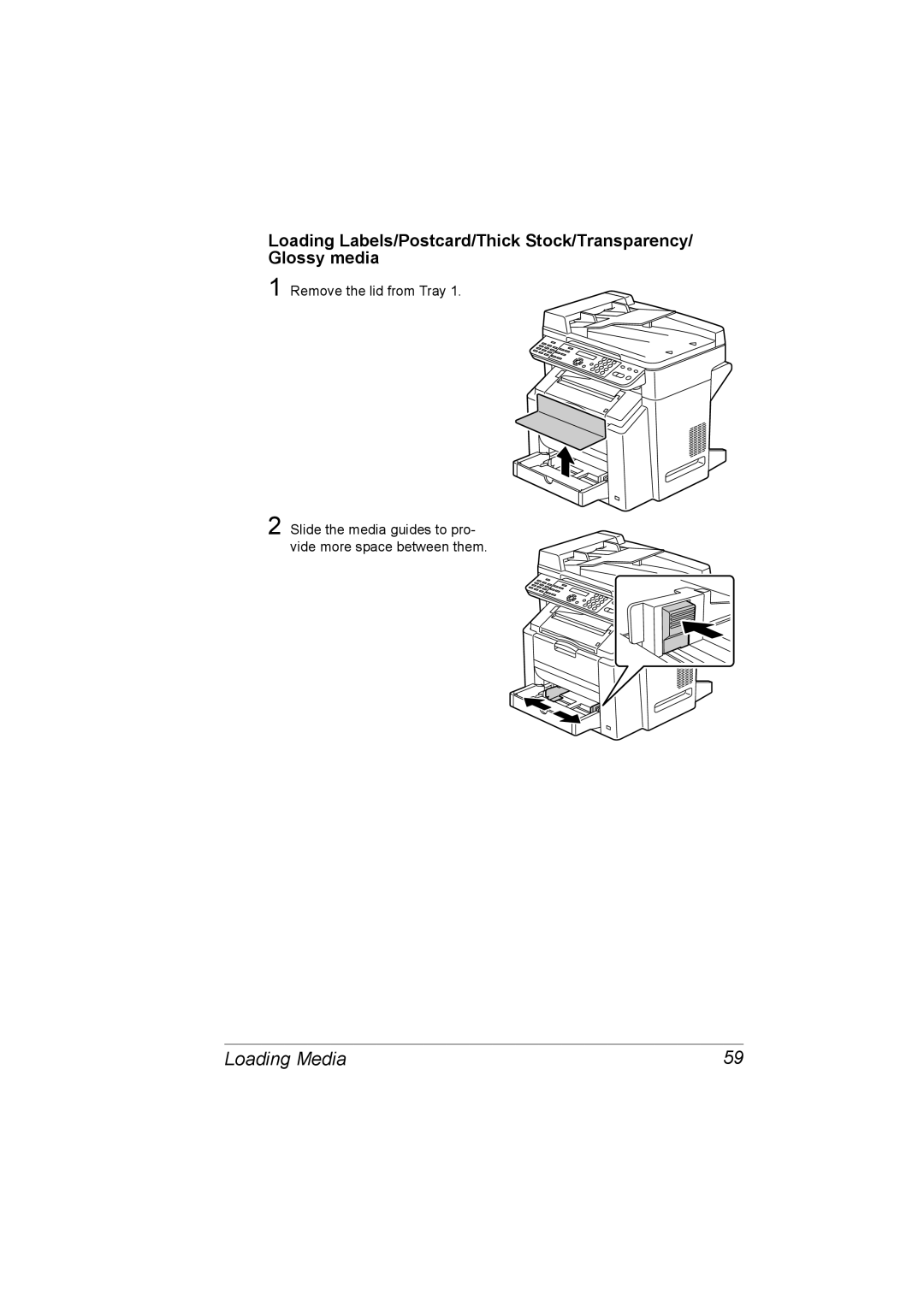 Konica Minolta C10 manual Loading Media 