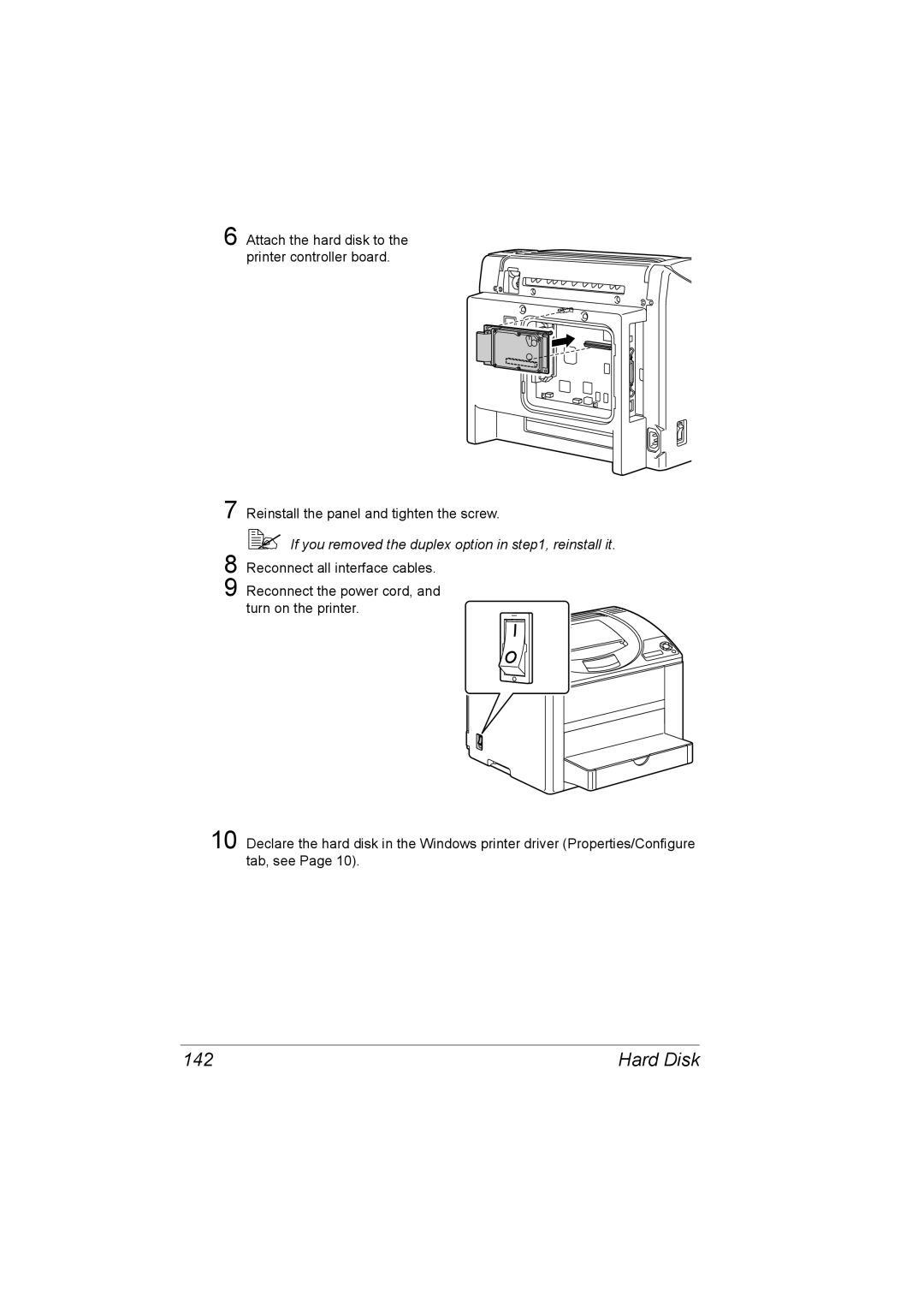 Konica Minolta C10P manual Hard Disk 