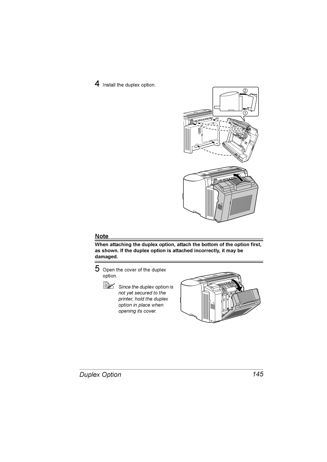 Konica Minolta C10P manual Duplex Option 145 