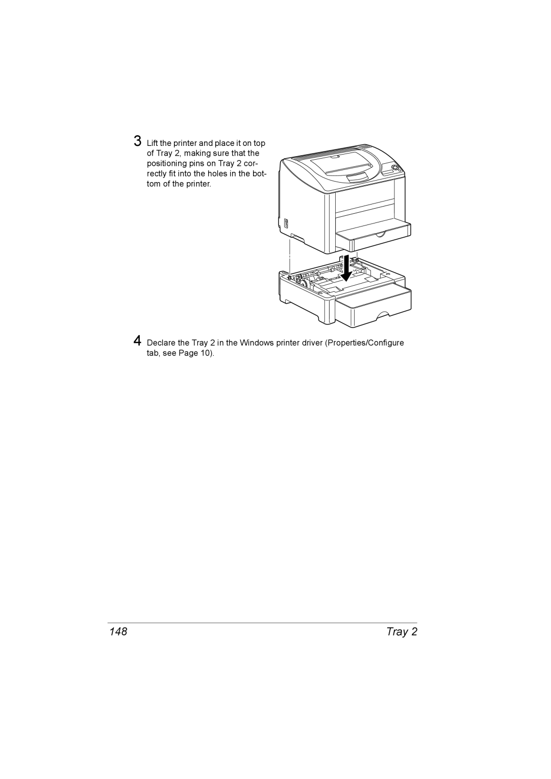 Konica Minolta C10P manual Tray 