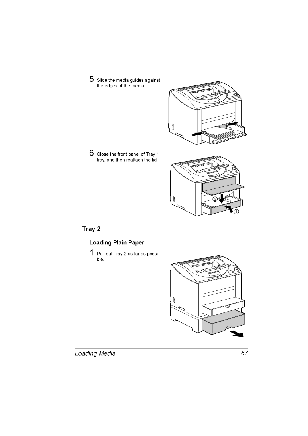 Konica Minolta C10P manual Tray, Loading Plain Paper 