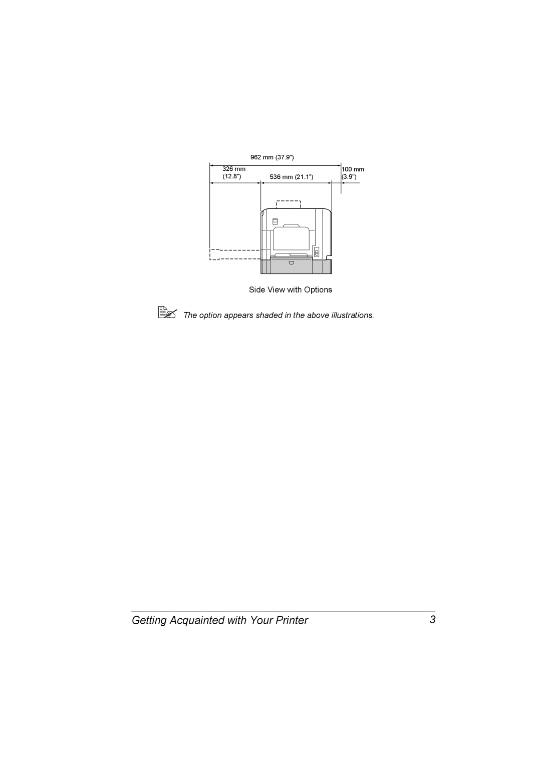 Konica Minolta C20P manual  The option appears shaded in the above illustrations 