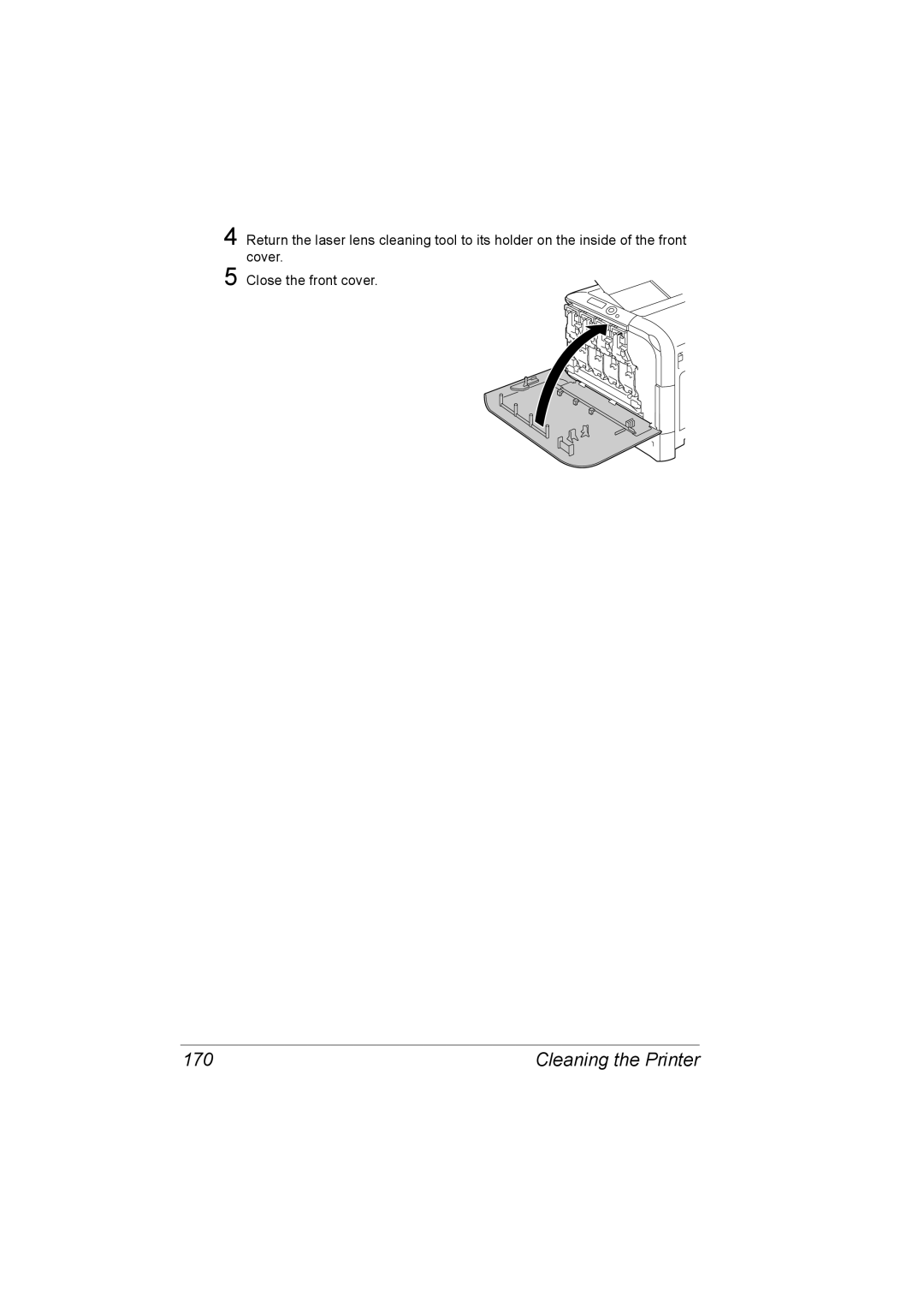 Konica Minolta C20P manual Cleaning the Printer 