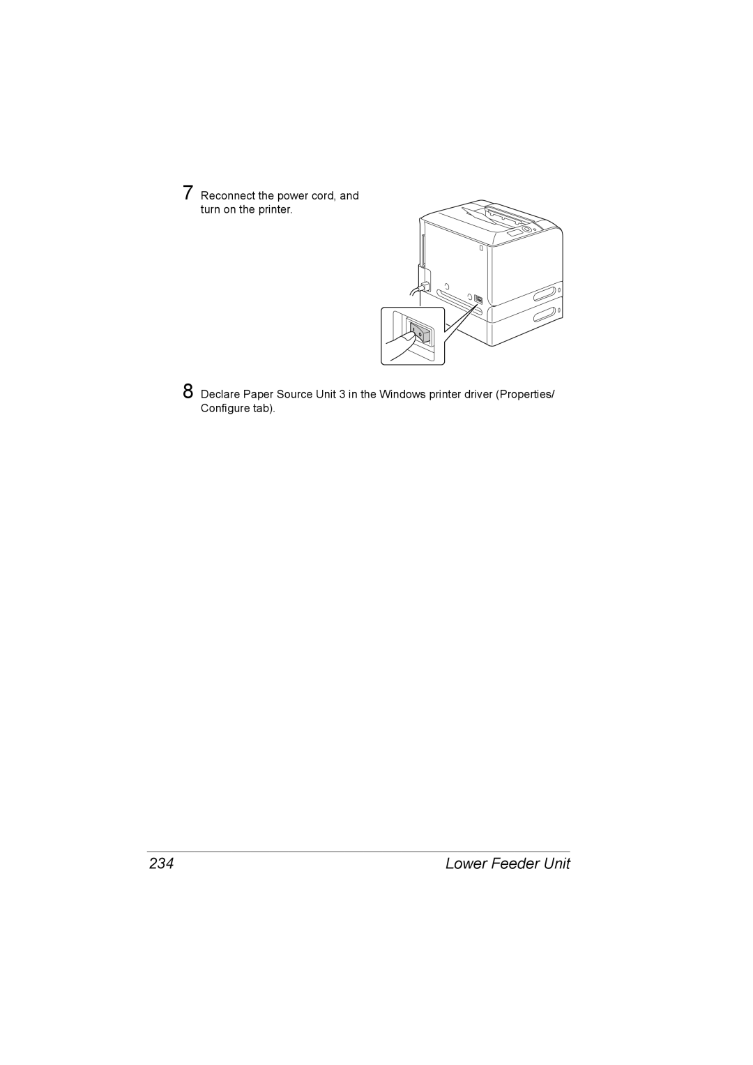 Konica Minolta C20P manual Lower Feeder Unit 