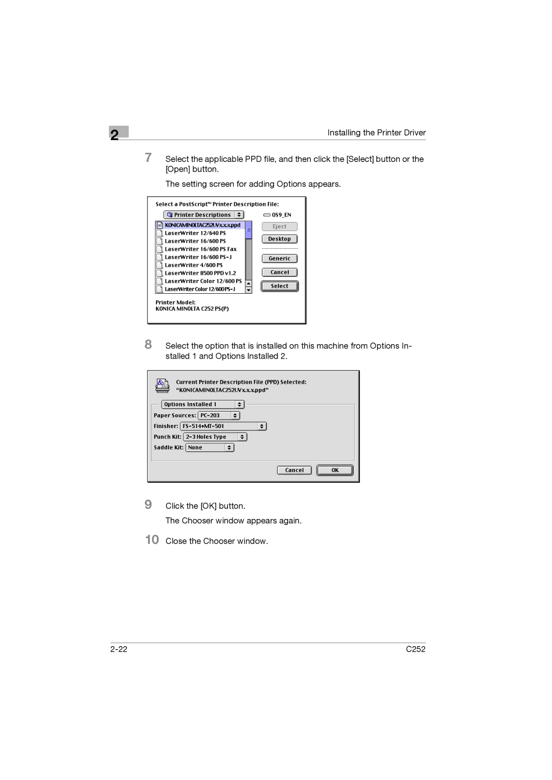 Konica Minolta C252 appendix 