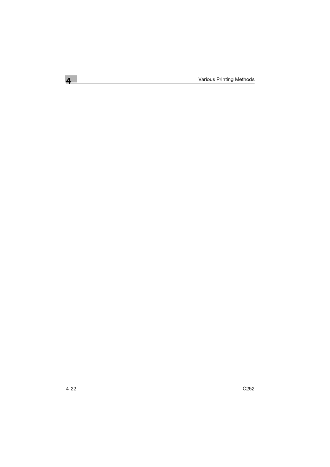 Konica Minolta C252 appendix Various Printing Methods 