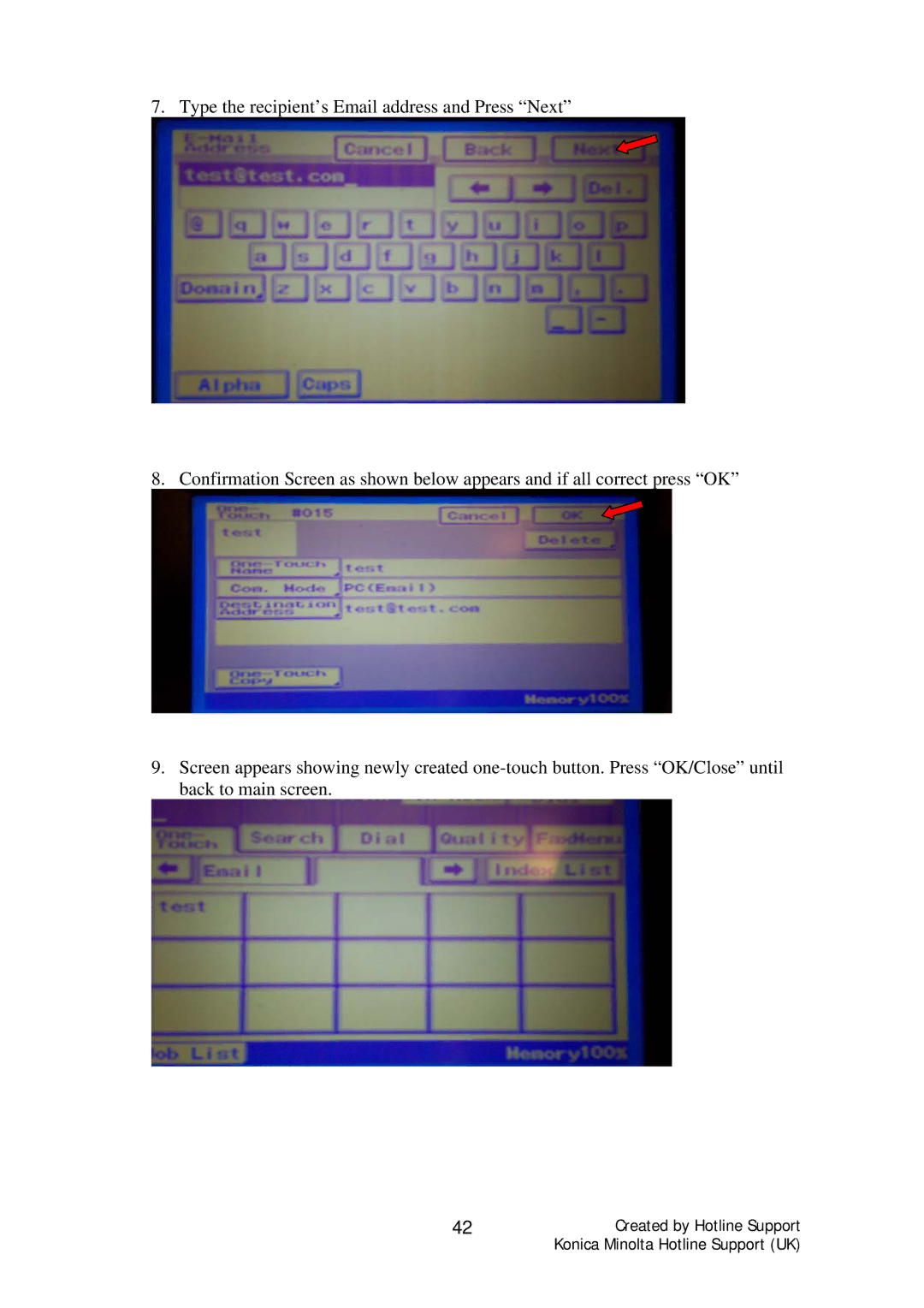 Konica Minolta C350, C353, C451, C200, C300, C250 manual Created by Hotline Support 