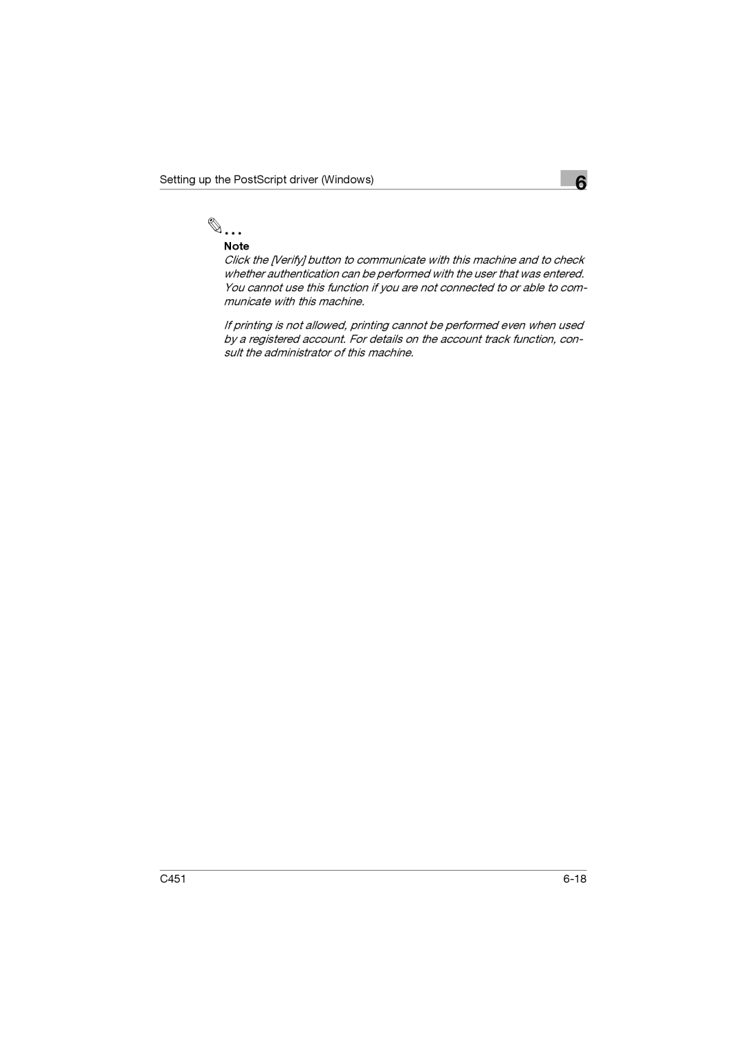 Konica Minolta C451 manual Setting up the PostScript driver Windows 