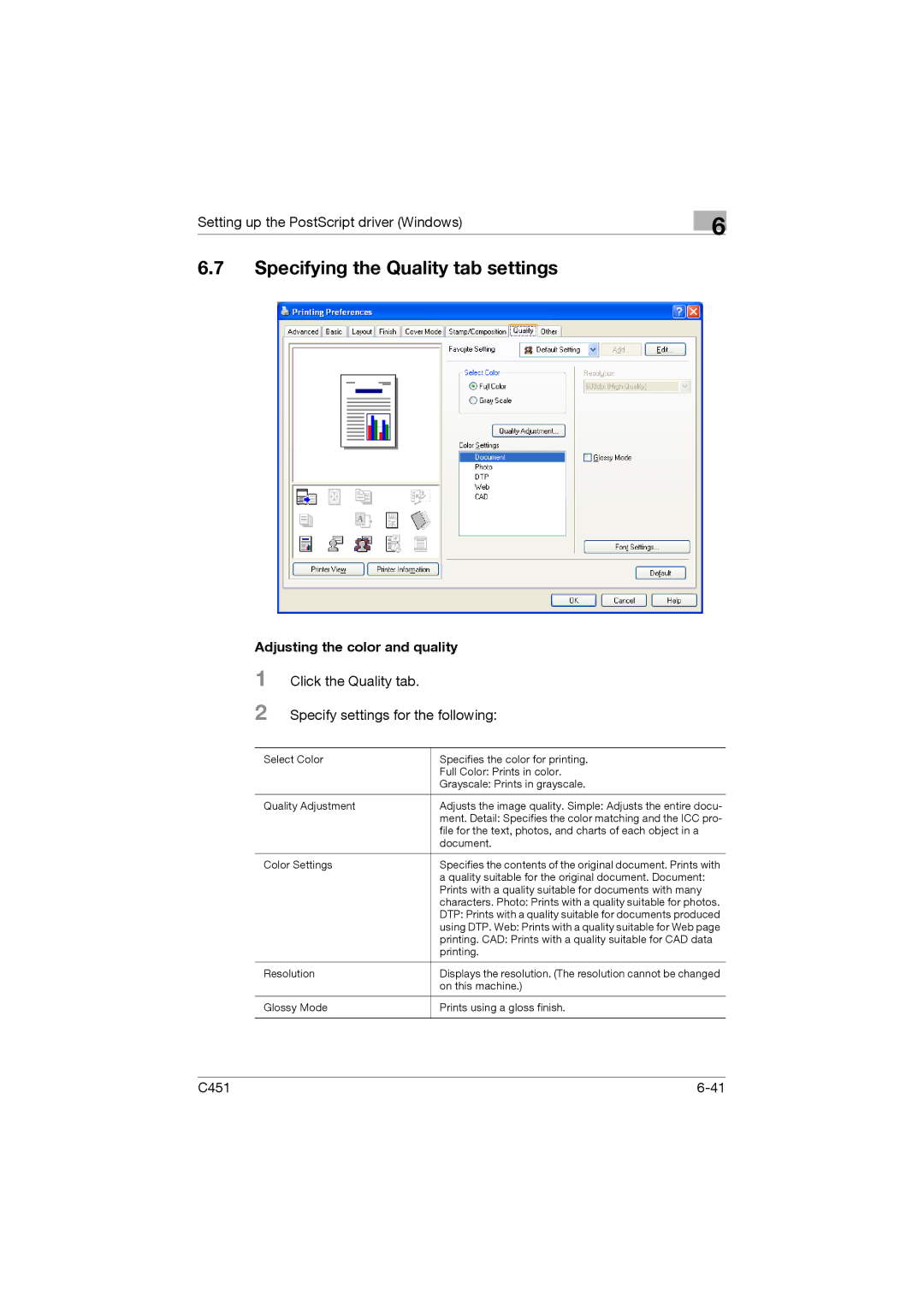 Konica Minolta C451 manual File for the text, photos, and charts of each object in a 