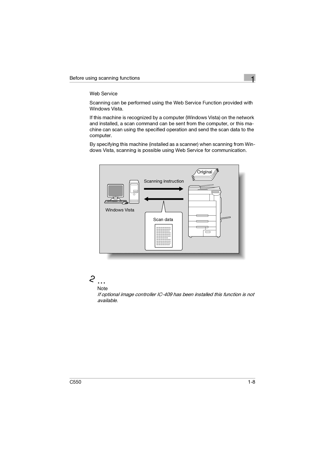 Konica Minolta C550 manual Web Service 