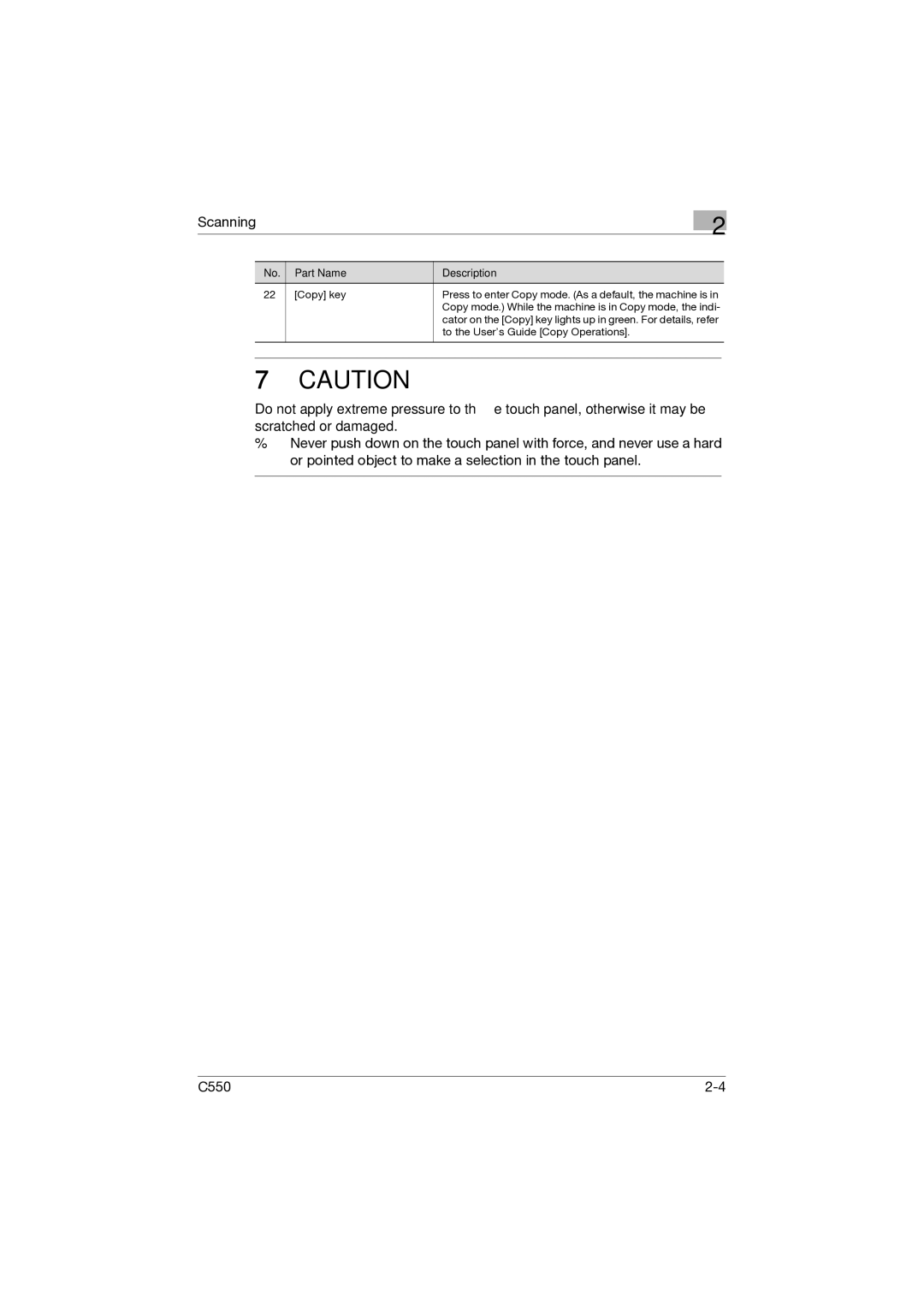 Konica Minolta C550 manual To the User’s Guide Copy Operations 