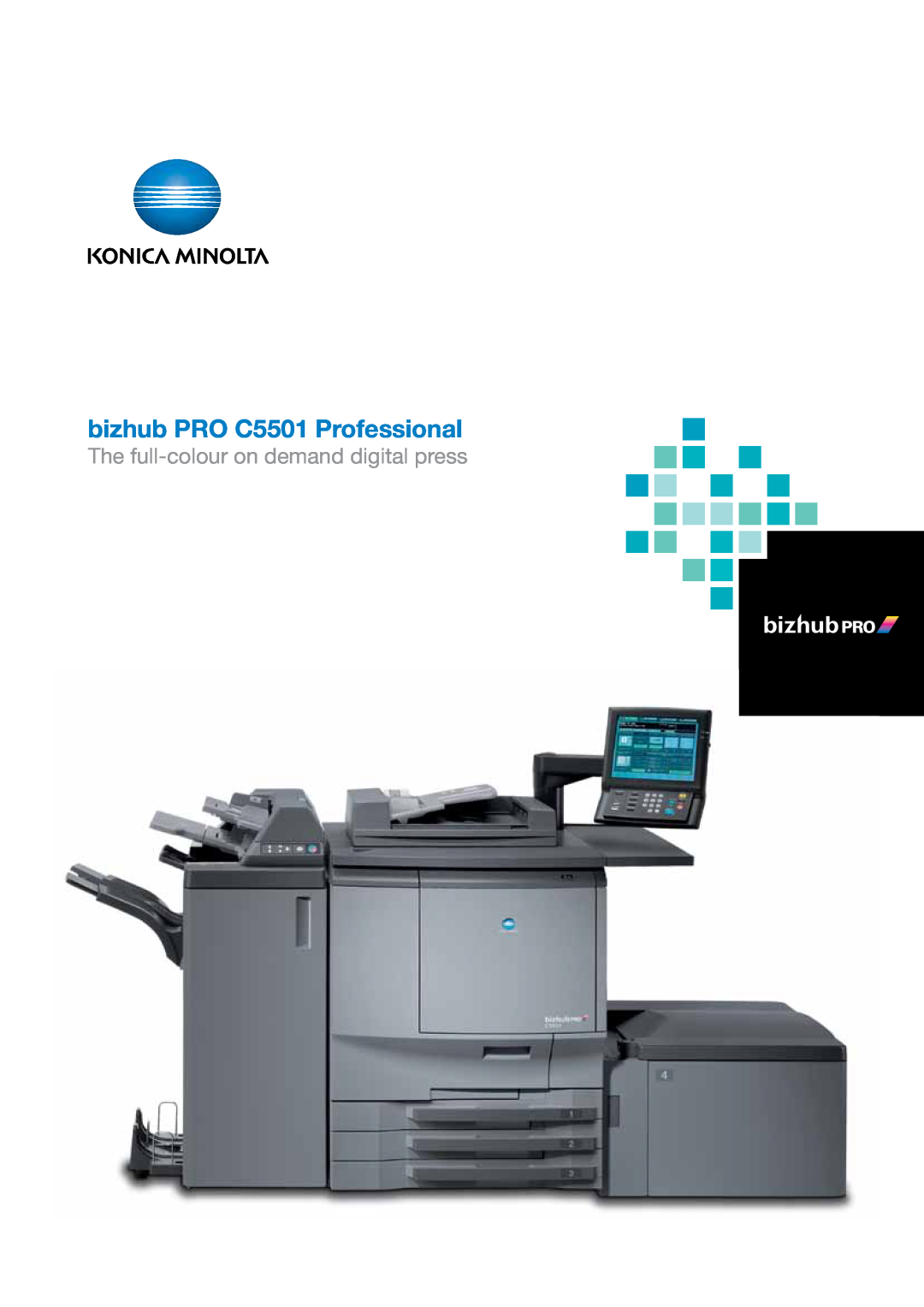 Konica Minolta manual bizhub PRO C5501 Professional, The full-colouron demand digital press 