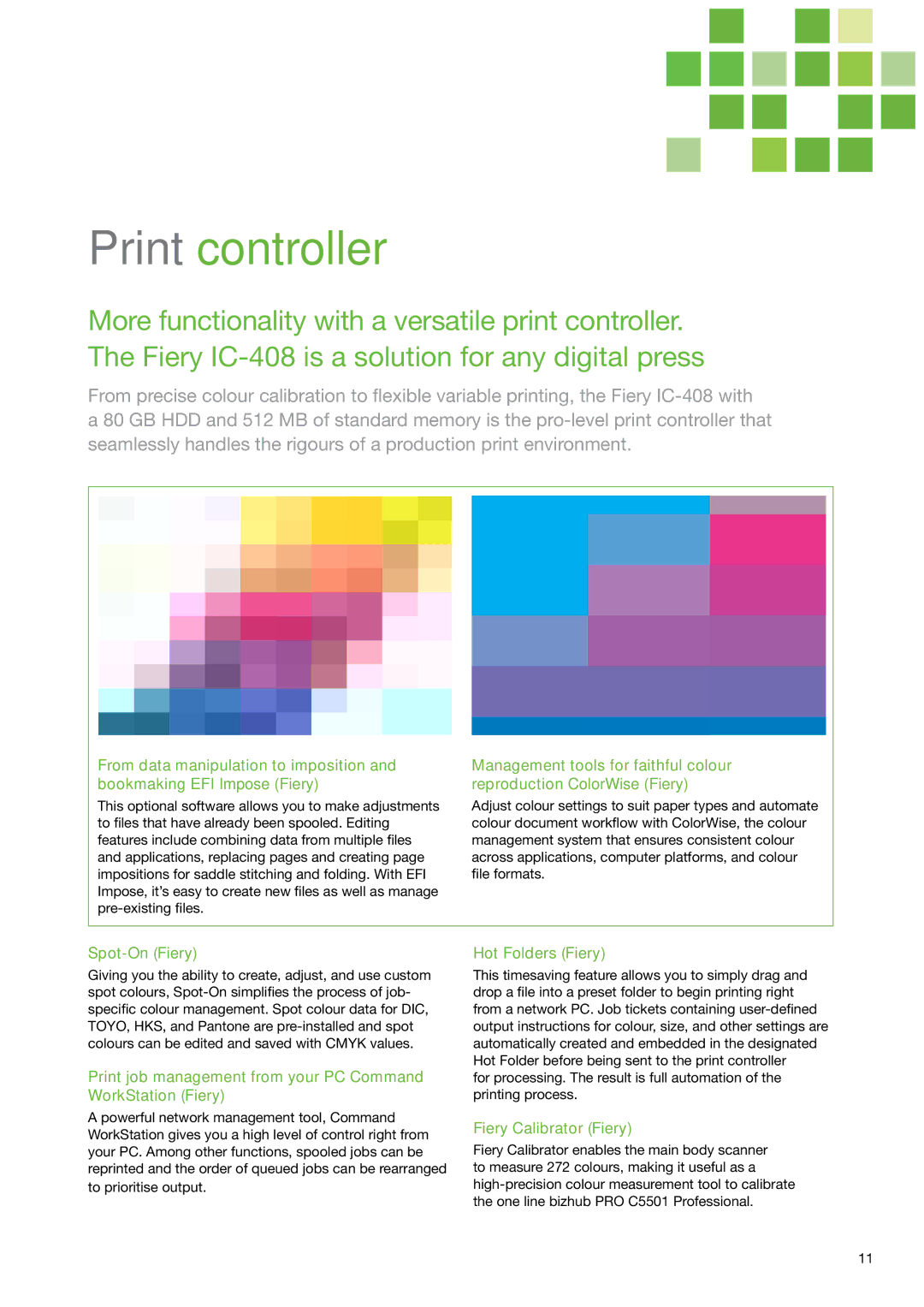 Konica Minolta C5501 manual Print controller 