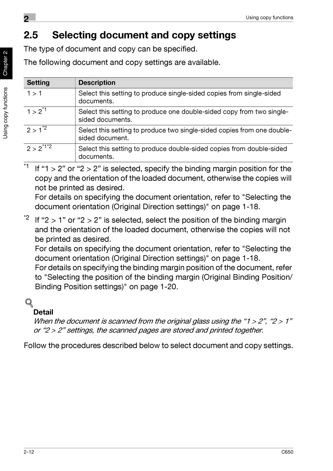 Konica Minolta C650 manual Selecting document and copy settings, Not be printed as desired, Be printed as desired 