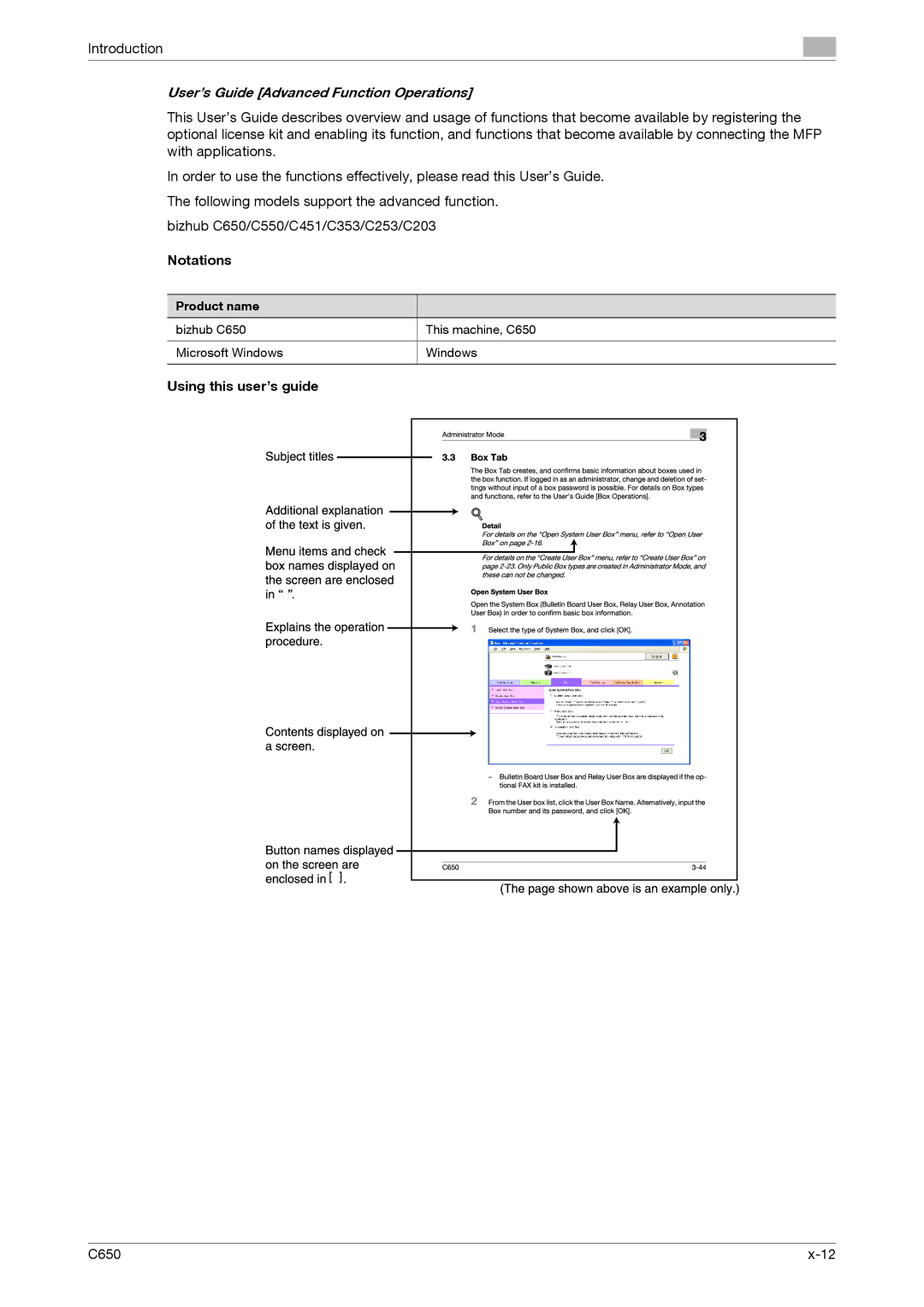 Konica Minolta C650 manual Notations, Using this user’s guide 