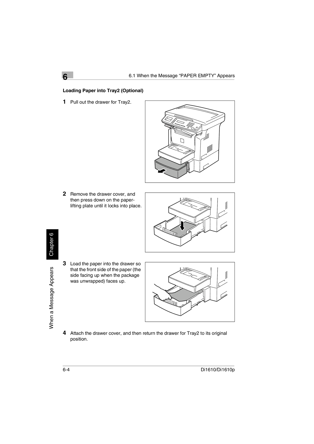 Konica Minolta Di1610p user manual Was unwrapped faces up 